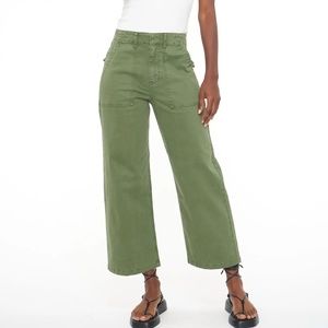 Pistola Denim Sophia Wide Leg Utility Ankle - Basil
